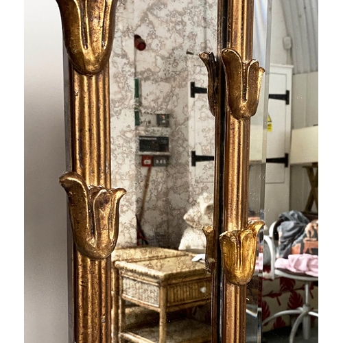 126 - WALL MIRROR, Regency style giltwood and composition with central bevelled plate and antiqued margina... 