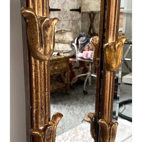 126 - WALL MIRROR, Regency style giltwood and composition with central bevelled plate and antiqued margina... 