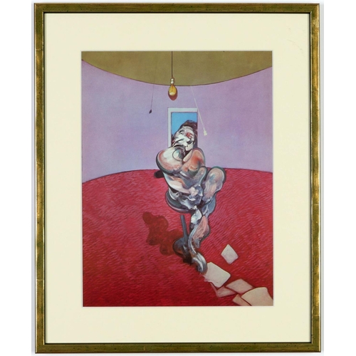 61 - FRANCIS BACON, portrait of George Dyer talking, off set lithograph, 1966, printed by Maeght, 33cm x ... 