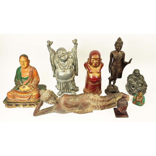 29 - COLLECTION OF ASSORTED BUDDHA FIGURES, of various materials and ages, etc. (8)