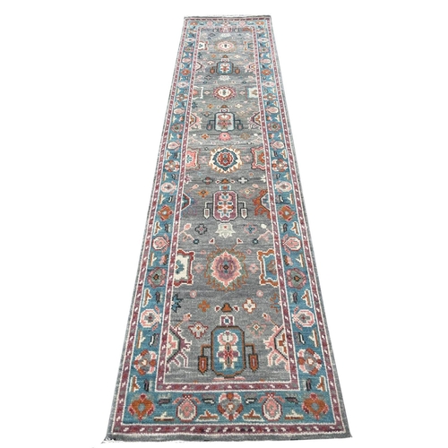 105A - FINE CONTEMPORARY BAKSHAISH DESIGN RUNNER, 306cm x 73cm.