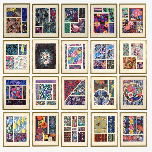 74 - EDOUARD BENEDICTUS, a rare complete set of twenty pochoir in colours, 1924 made by Jean Saude in Par... 