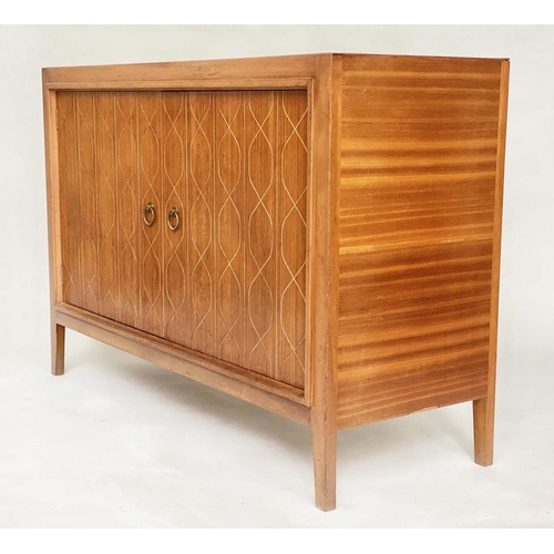 281 - GORDON RUSSELL HELIX SIDE CABINET, 1960s walnut with two Helix incised decoration stamped 'Russel of... 