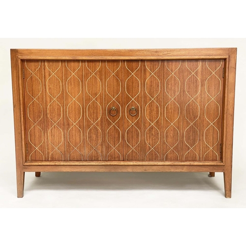 281 - GORDON RUSSELL HELIX SIDE CABINET, 1960s walnut with two Helix incised decoration stamped 'Russel of... 