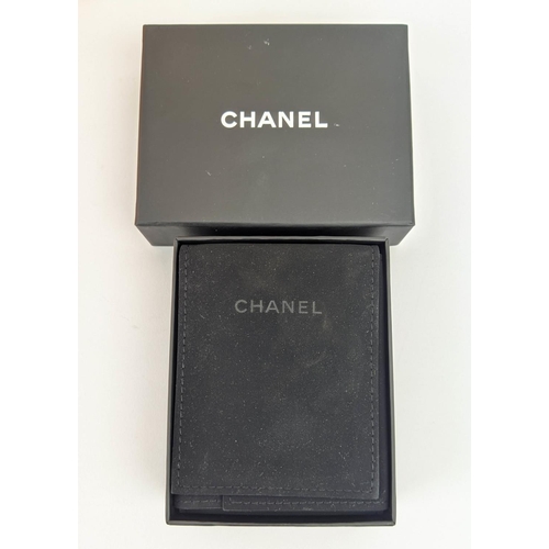 11 - COLLECTION OF BOXES/PAPER BAG, 1 Chanel leather pouch with top zip 10,5cm x 10,5cm, 1 Chanel box 12c... 