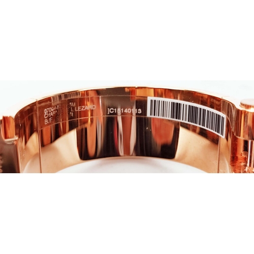 21 - HERMÈS BRACELET ARTICULÉ, gold plated with bleu lizard leather insert, 2,01cm W x 6,3cm x 4,6cm, wit... 