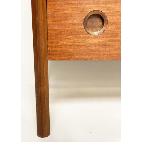 293 - CHEST, 1970's Danish teak, with four long drawers octagonal stiles and recessed handles, 92cm x 46cm... 