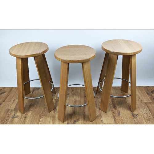 303 - BULTHAUP NEMUS BAR STOOLS, a set of three, 71cm H each. (3)