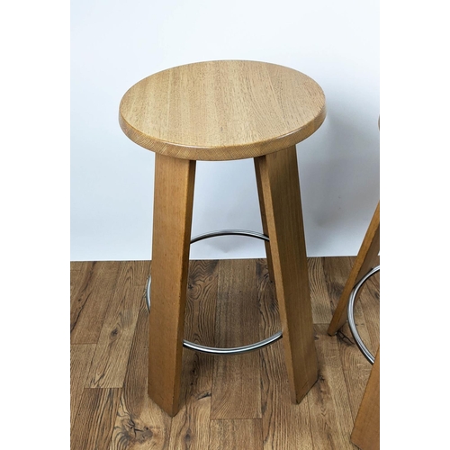 303 - BULTHAUP NEMUS BAR STOOLS, a set of three, 71cm H each. (3)