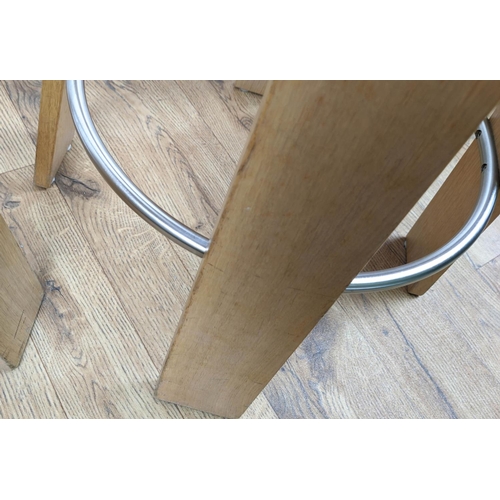 303 - BULTHAUP NEMUS BAR STOOLS, a set of three, 71cm H each. (3)