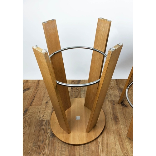 303 - BULTHAUP NEMUS BAR STOOLS, a set of three, 71cm H each. (3)