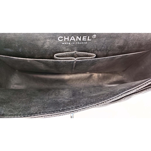 31 - CHANEL TIMELESS CLASSIC SMALL 2.55 DOUBLE FLAP BAG, black caviar leather with black leather lining, ... 