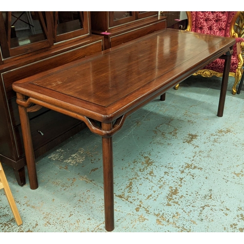 327 - DINING TABLE, 20th century Chinese padouk wood, 189cm x 73cm x 78cm.