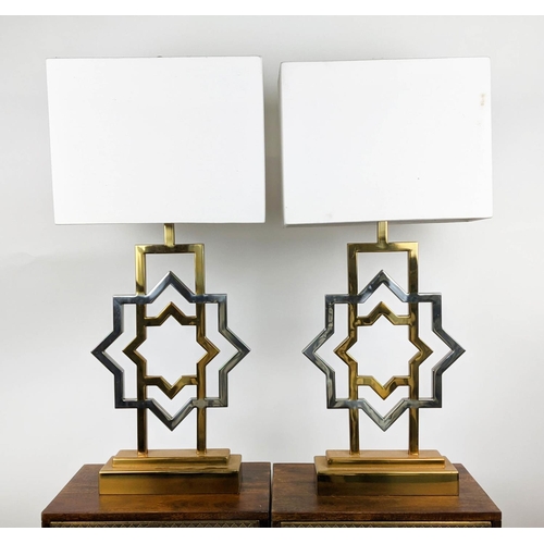 329 - TRACEY BOYD TABLE LAMPS, a pair, with shades, each 30cm x 60cm H. (2)