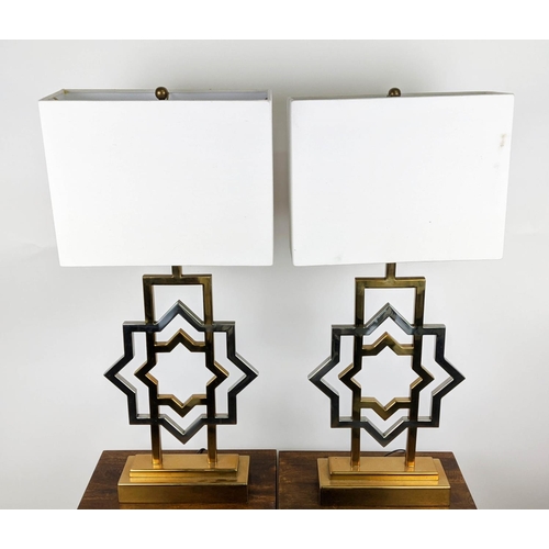 329 - TRACEY BOYD TABLE LAMPS, a pair, with shades, each 30cm x 60cm H. (2)