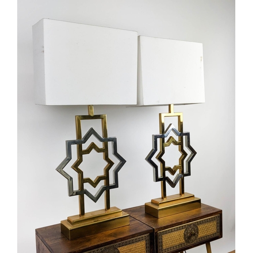 329 - TRACEY BOYD TABLE LAMPS, a pair, with shades, each 30cm x 60cm H. (2)