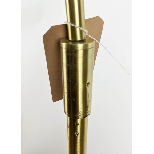 349 - FLOOR LAMP, 1960's Italian style design, perspex shade, gilt metal, stone base, 164.5cm H.