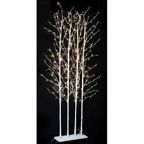 352 - FLOOR LAMP, in the form of Silver Birch trees, 300cm high, 100cm wide.