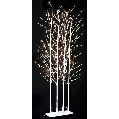 352 - FLOOR LAMP, in the form of Silver Birch trees, 300cm high, 100cm wide.