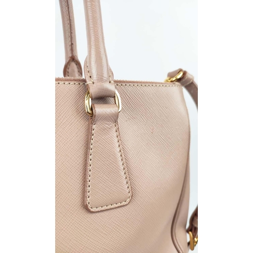 36 - PRADA CAMMEO SAFFIANO LUX SHOULDER/CROSSBODY BAG, leather, main compartment with one zippered pocket... 