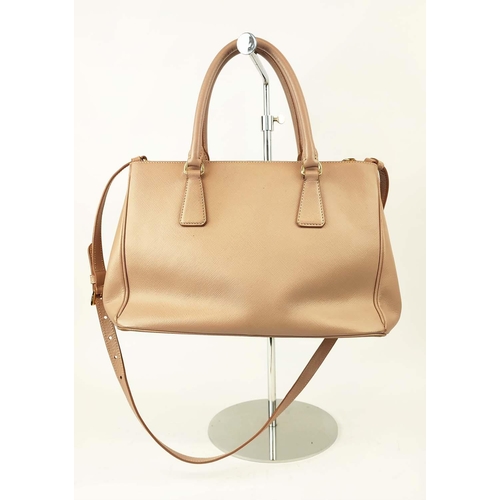 36 - PRADA CAMMEO SAFFIANO LUX SHOULDER/CROSSBODY BAG, leather, main compartment with one zippered pocket... 