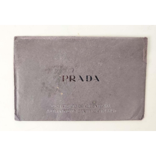 39 - PRADA VINTAGE WRISTLET CLUTCH, with bow front detail, gold tone hardware, top zip closure, adjustabl... 