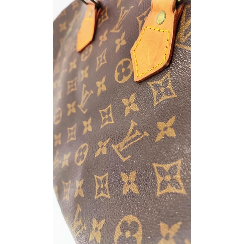 40 - LOUIS VUITTON VINTAGE SPEEDY BAG, monogram coated canvas with leather trims and two top handles, 40c... 