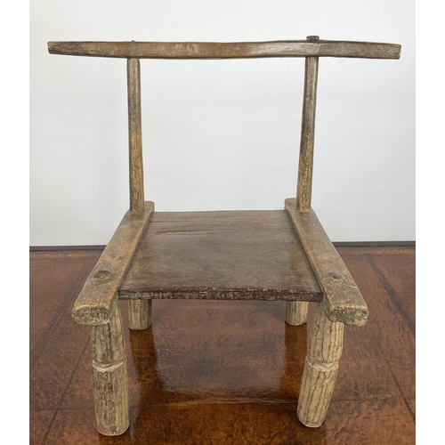 43 - DAN AFRICAN STOOLS, a pair, Ivory Coast. 62cm H (2)