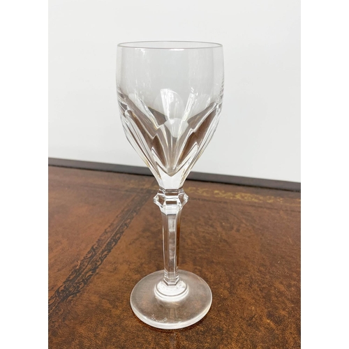 55 - ATLANTIS CUT GLASSES, comprising eleven wine glasses, six white wine glasses and six sherry glasses.... 