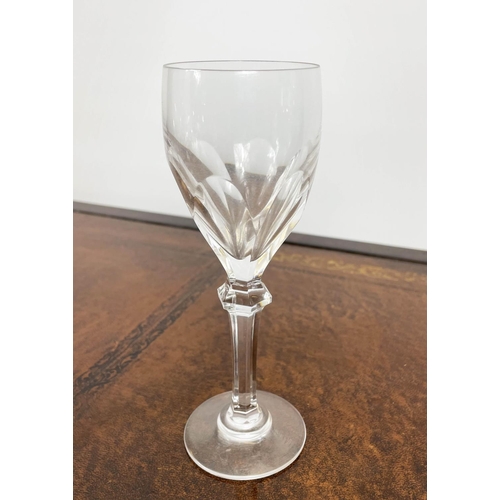 55 - ATLANTIS CUT GLASSES, comprising eleven wine glasses, six white wine glasses and six sherry glasses.... 