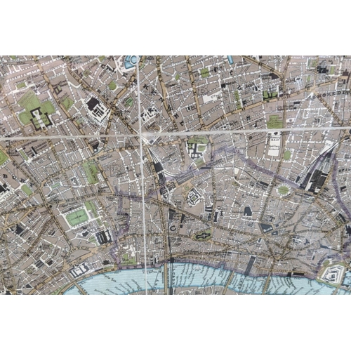 78 - AFTER EDWARD STANFORD, 'Stanfords New Map of the County of London', giclee, 107cm x 155cm, framed.