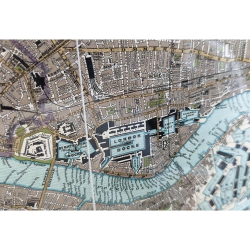 78 - AFTER EDWARD STANFORD, 'Stanfords New Map of the County of London', giclee, 107cm x 155cm, framed.