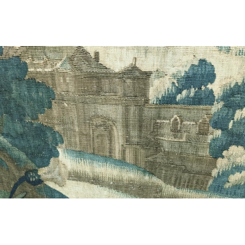 79 - AFTER THE 18TH CENTURY SCHOOL, Landscape with Country House, lithograph on textile, 169cm x 136cm, f... 