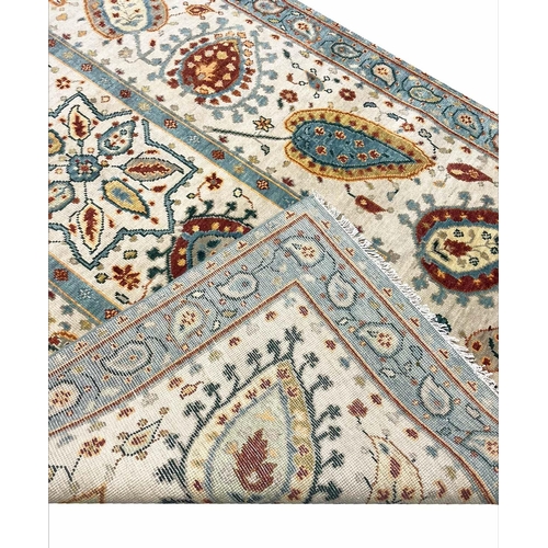 83 - FINE SUZANI DESIGN CARPET, 301cm x 196cm.