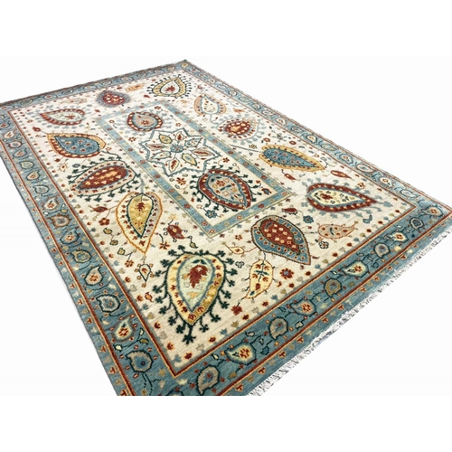 83 - FINE SUZANI DESIGN CARPET, 301cm x 196cm.