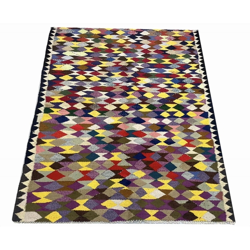 84 - VINTAGE PERSIAN KILIM, 250cm x 155cm.