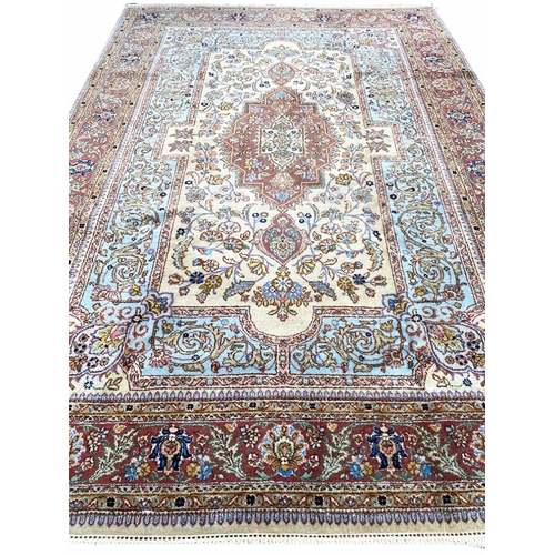 90 - ANTIQUE PERSIAN TABRIZ CARPET, 295cm x 200cm.