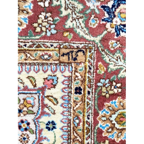 90 - ANTIQUE PERSIAN TABRIZ CARPET, 295cm x 200cm.