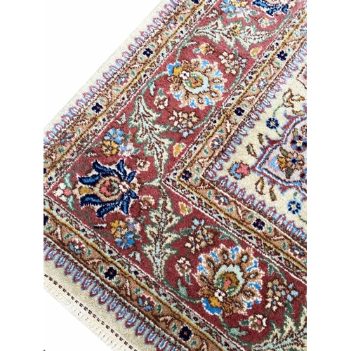 90 - ANTIQUE PERSIAN TABRIZ CARPET, 295cm x 200cm.