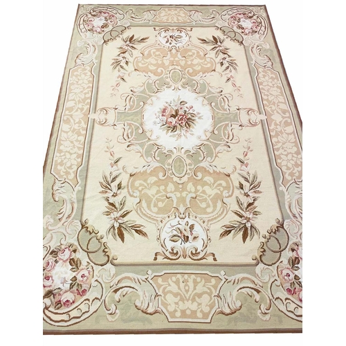 91 - FINE SAVONNERIE DESIGN NEEDLEPOINT CARPET, 270cm x 182cm.