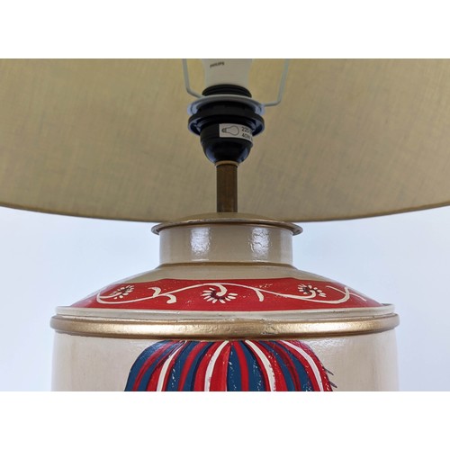 506 - OKA LAMP, including shade, 54cm high, 18cm diameter