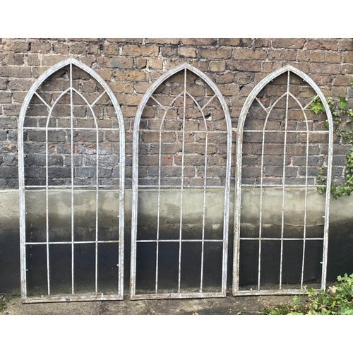 ARCHITECTURAL GARDEN FRAMES, a set of three, 160cm high, 67cm wide