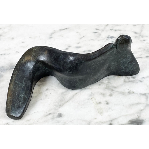 14 - RUTH BLOCH (Israeli b. 1951) Modernist bronze seated figure, signed and numbered 6/50, along with th... 