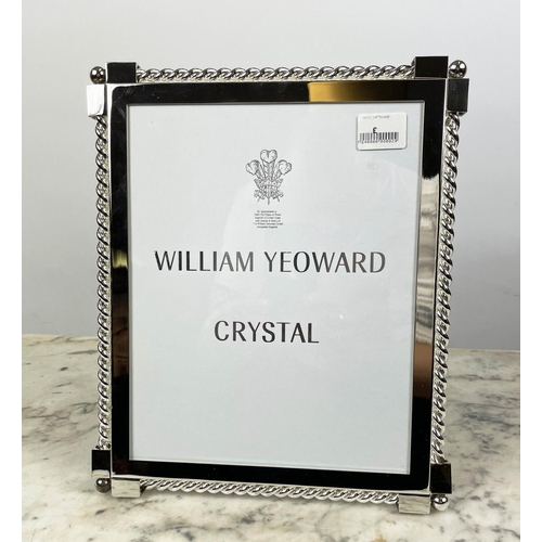 15 - WILLIAM YEOWARD PICTURE FRAMES, five various along with a Aerin Shagreen and brass picture frame and... 