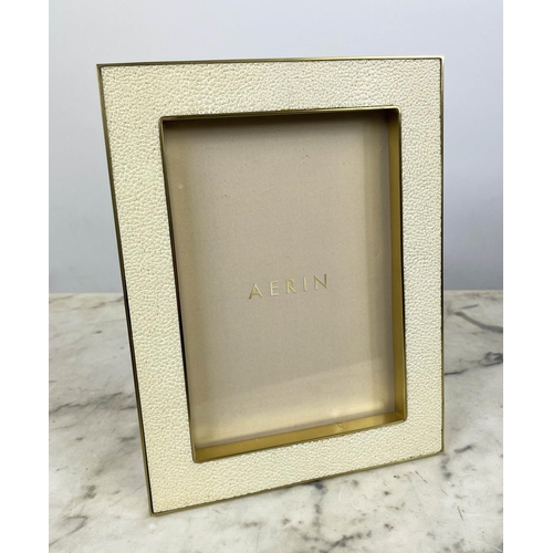 15 - WILLIAM YEOWARD PICTURE FRAMES, five various along with a Aerin Shagreen and brass picture frame and... 