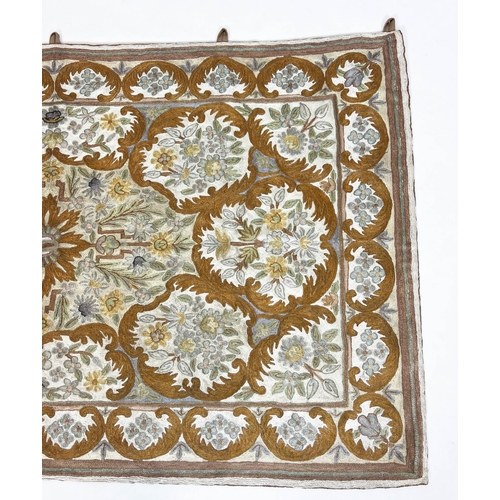 20 - INDIAN SILK WALL HANGING, 155cm x 92cm.