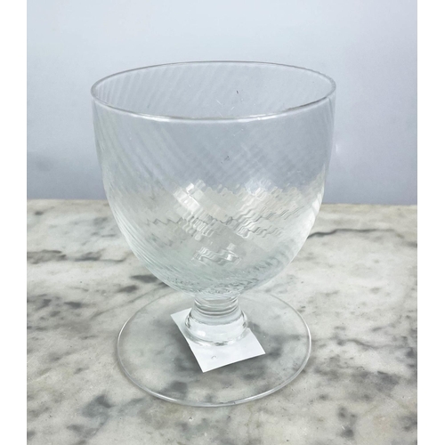 26 - ROGASKA CRYSTAL SPIRAL TWIST BOWL, boxed, a Dior fish carafe also boxed and eight spiral twist wine ... 