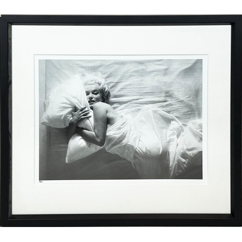 46 - AFTER DOUGLAS KIRKLAND, 'Marilyn's pillow', photo print, 42cm x 56cm, by Trowbridge gallery, label v... 