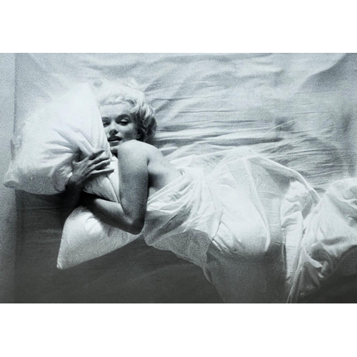 46 - AFTER DOUGLAS KIRKLAND, 'Marilyn's pillow', photo print, 42cm x 56cm, by Trowbridge gallery, label v... 