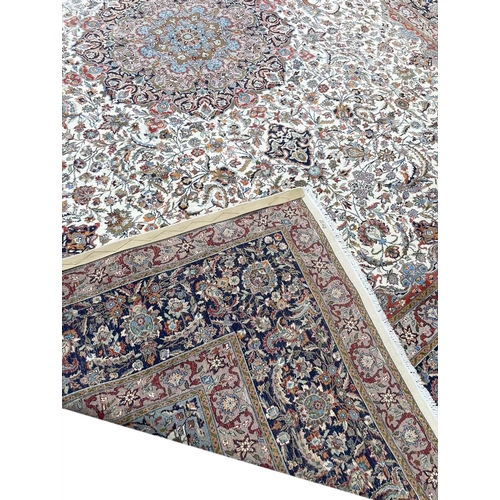 71 - FINE ISPHAHAN DESIGN CARPET, 430cm x 310cm.